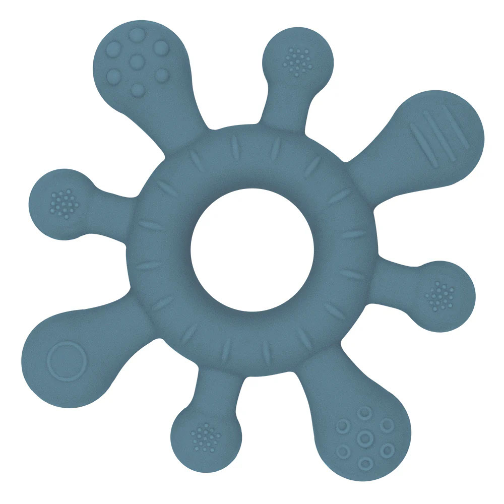 Living Textiles Silicone Splash Teether - Steel Blue